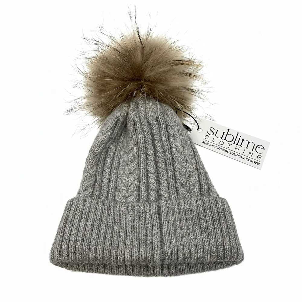 Sublime Gray Cashmere Beanie | One Size Regular
